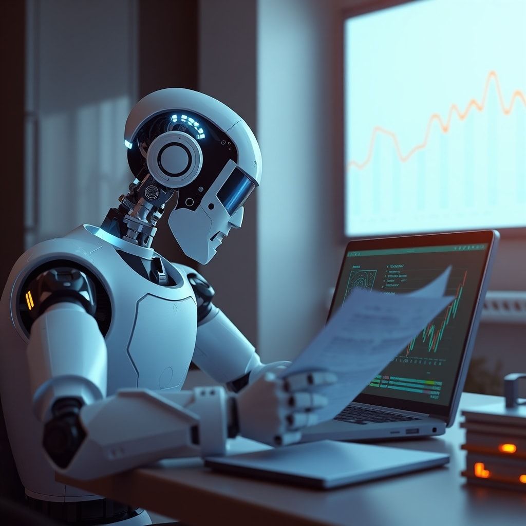 AI analyzing business documents data