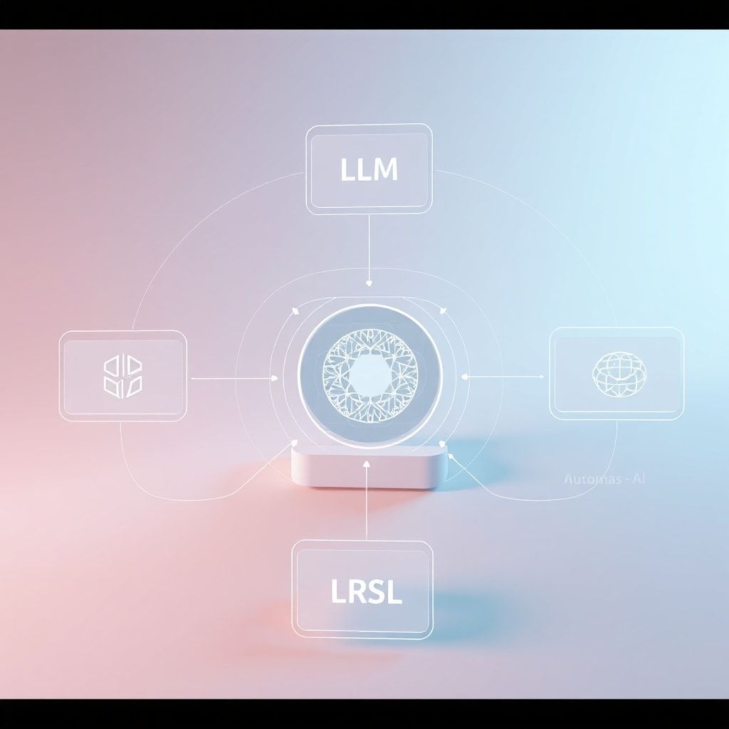 Diagram showing various AI models (LLM, RL, Causal AI) interacting within an autonomous SaaS architecture